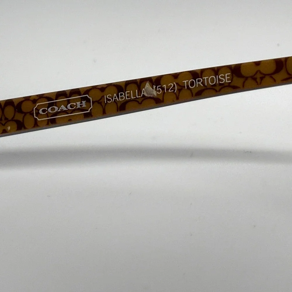 Coach Isabella 512 Tortoise‎ Eyeglass Frames Women 135 Brown Signature Pattern